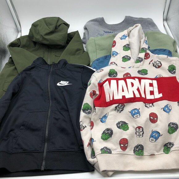 Boys Size 4T Sweaters BUNDLE Jacket Hoodie Sweatshirt Fall Winter Nike Marvel - Picture 4 of 9